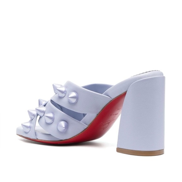 Lilac Spike Mules with Signature Red-Sole - Picture 3 of 5